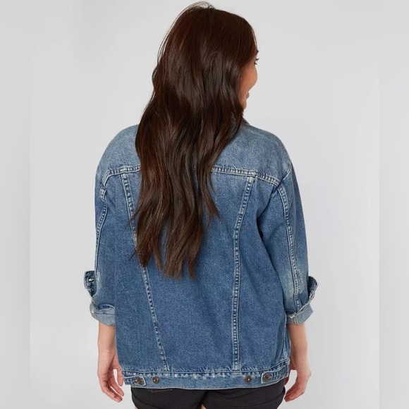 Free People Indigo Blue Ramona Denim Trucker Jacket - Picture 3 of 11